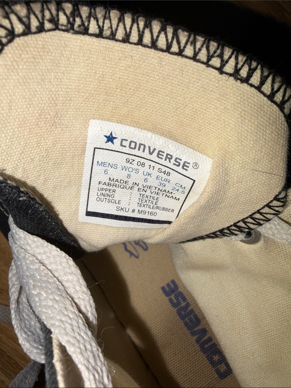 Converse Black High Top Sneakers with White Accents - Picture 4 of 9